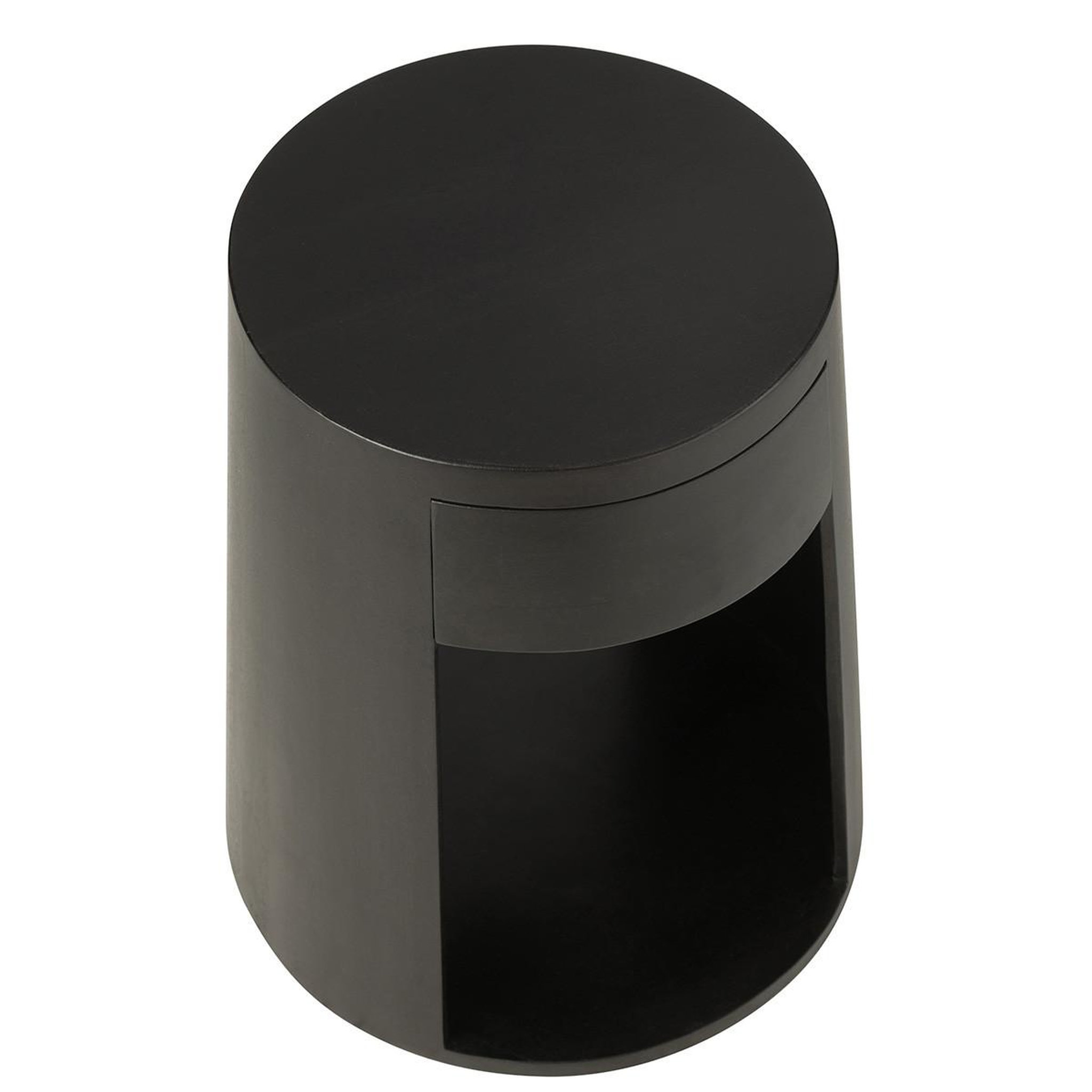 Voir la diapositive 2 : J-LINE Table d'appoint en bois  drawn  50cm noir