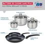 Voir la diapositive 2 : ELO Ensemble de 2 Poêles de cuisson 20 et 32 cm et 3 faitouts 12, 16 et 20 cm Elo Prima Brillant