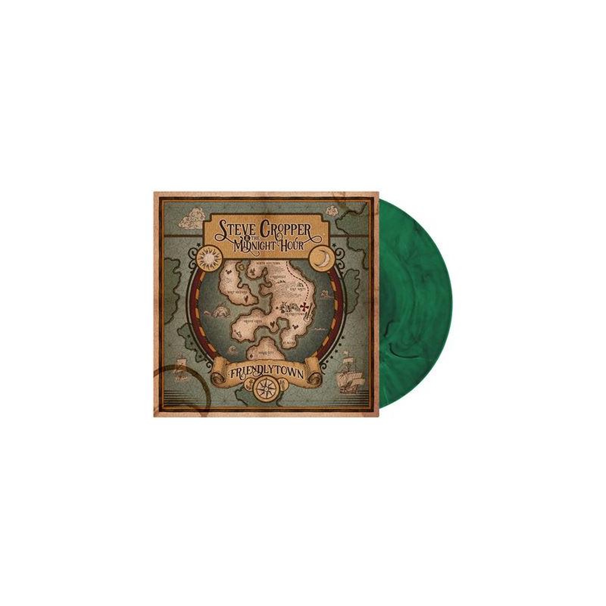 MASCOT Cd friendlytown – édition green marble 140 g 33t de steve cropper & the midnight hour (rock)
