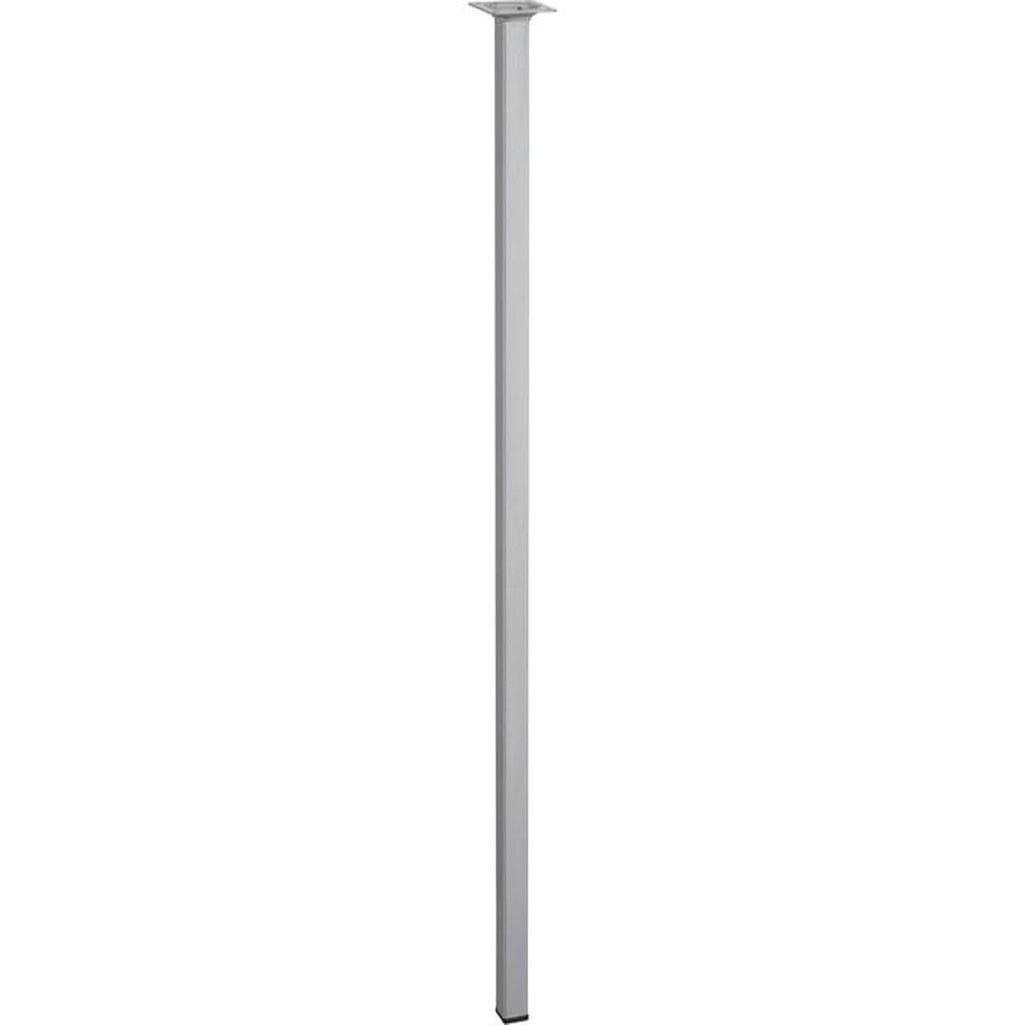 CENTRALE BRICO Pied de table basse carré fixe acier mat gris, 70 cm