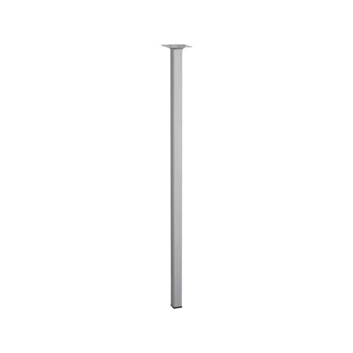 CENTRALE BRICO Pied de table basse carré fixe acier mat gris, 70 cm