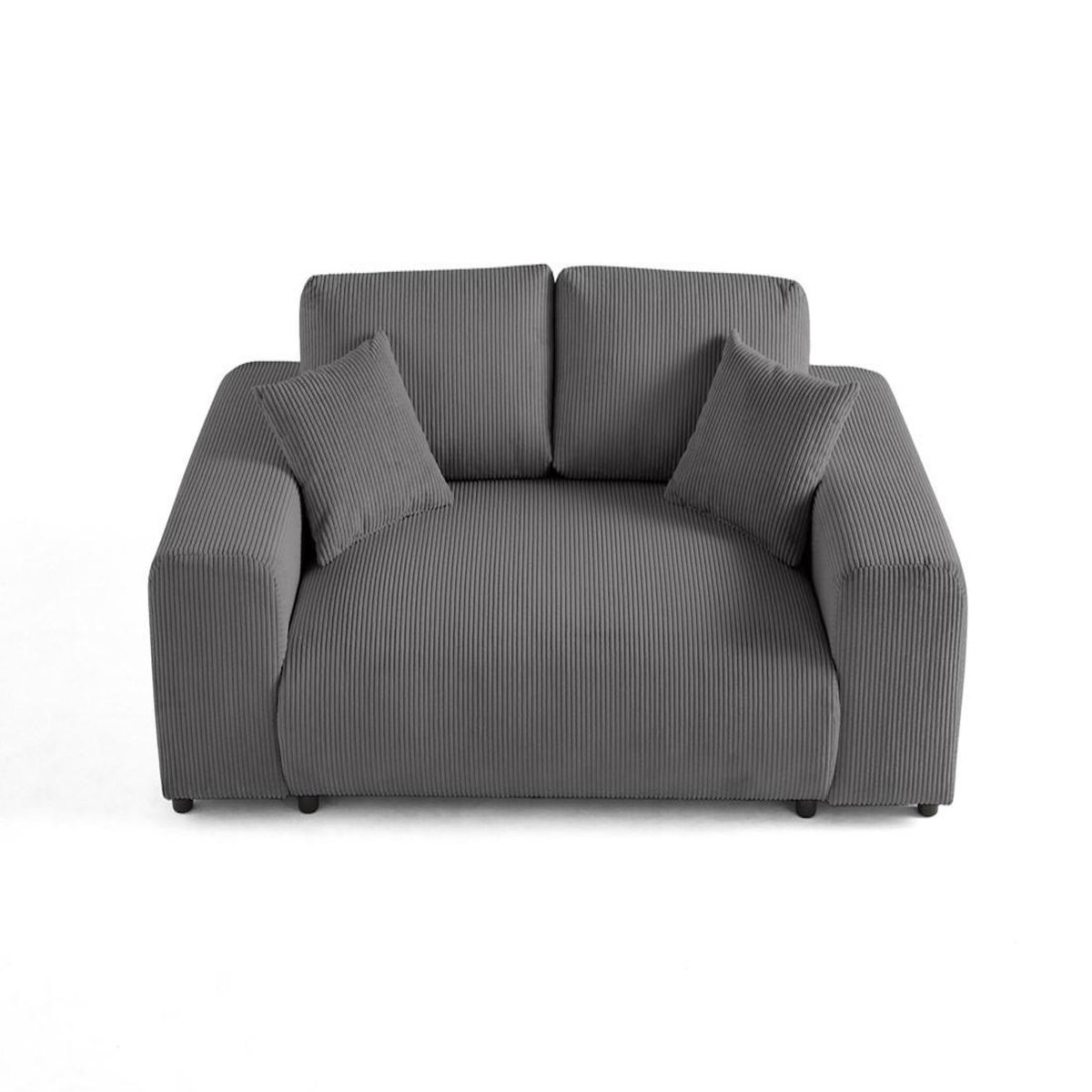 LISA DESIGN Garance - canapé droit 2 places - en velours côtelé