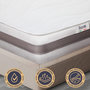 Voir la diapositive 4 : THE WHITE STONE Matelas 80 x 190 en Waterfoam Hypoallergénique | Hauteur 25 cm | Rembourrage en ouate et revêtement en tissu 3D respirant, anti-acarien et antifongique | Fabriqué en Italie