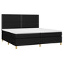 Voir la diapositive 3 : VIDAXL Sommier a lattes de lit et matelas et LED Noir 200x200 cm Tissu