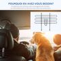 Voir la diapositive 6 : PAWHUT Grille de séparation extensible voiture barrière de sécurité barre réglable pour chien acier noir