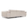 Voir la diapositive 4 : BEST MOBILIER Pablo - canapé 3 places - convertible avec têtières réglables - en velours