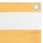 Voir la diapositive 2 : VIDAXL Ecran de balcon Blanc et jaune 75x500 cm Tissu Oxford