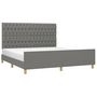 Voir la diapositive 3 : VIDAXL Cadre de lit sans matelas gris fonce 180x200 cm tissu