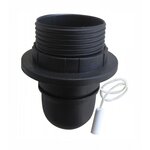 CENTRALE BRICO Douille 1/2 fil et baguette E27 TIBELEC, plastique, noir 60 W