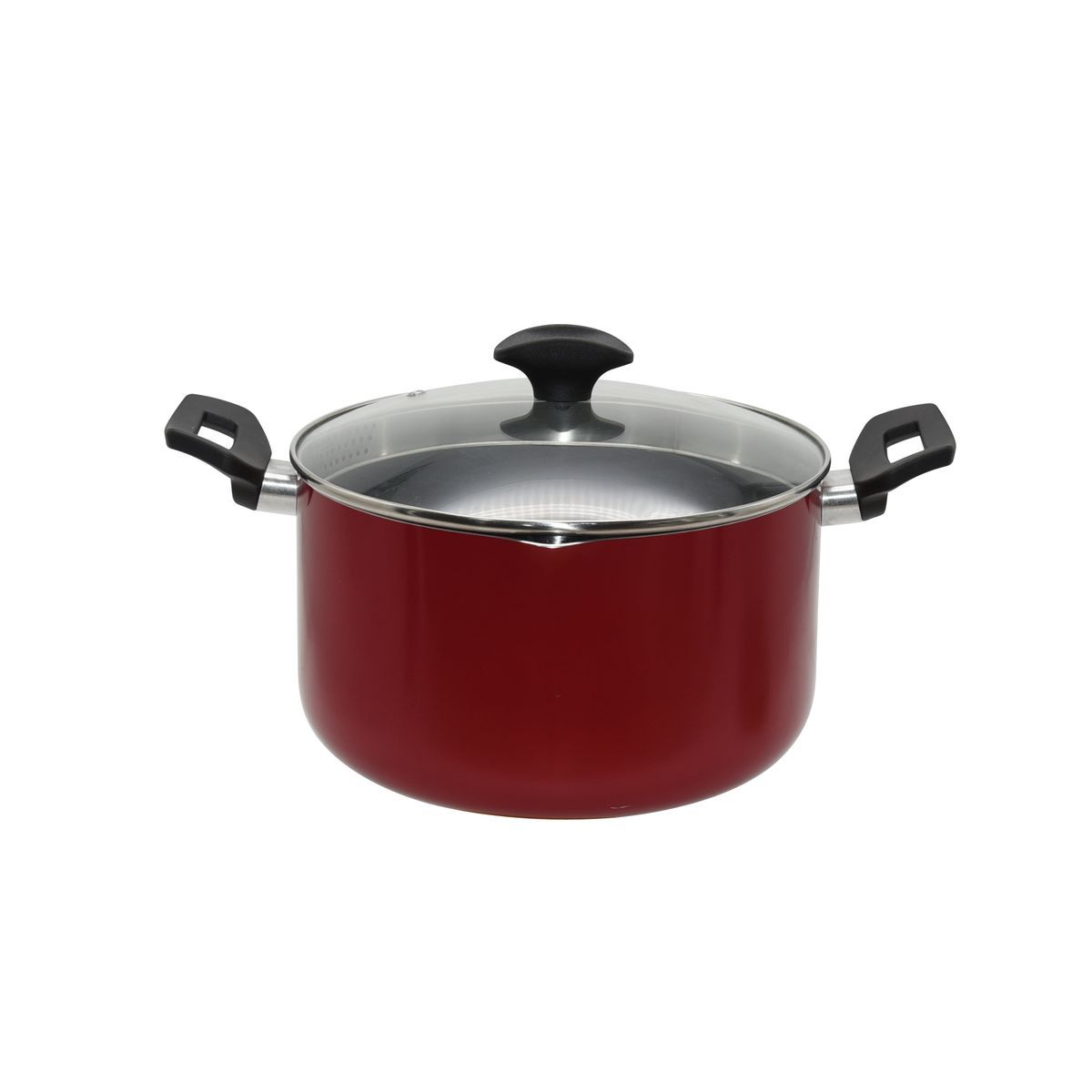 ACTUEL Marmite rouge + couvercle 30 cm