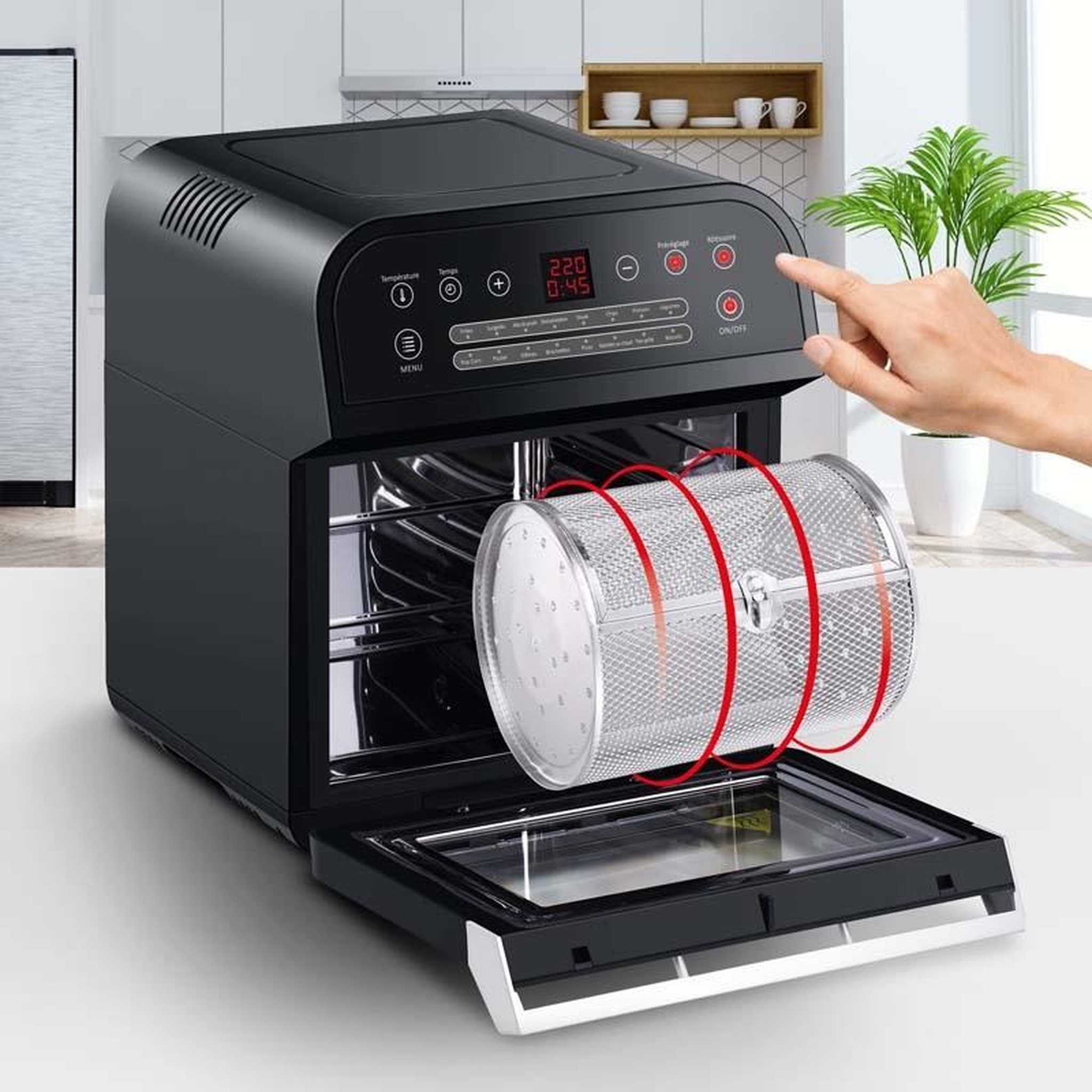 Voir la diapositive 2 : KITCHENCOOK Four à Air Chaud De Multifonction Et Friteuse Sans Huile Airbay De Kichencook