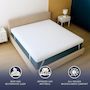Voir la diapositive 4 : THE WHITE STONE Surmatelas 80x190 cm en Mémoire de Forme Pure | Hauteur 5 cm | Respirant & Hypoallergénique | Fabriqué en Italie | Correcteur de Matelas