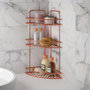 Voir la diapositive 1 : Metaltex Metaltex Etagere de douche d'angle a 3 niveaux Cuivre