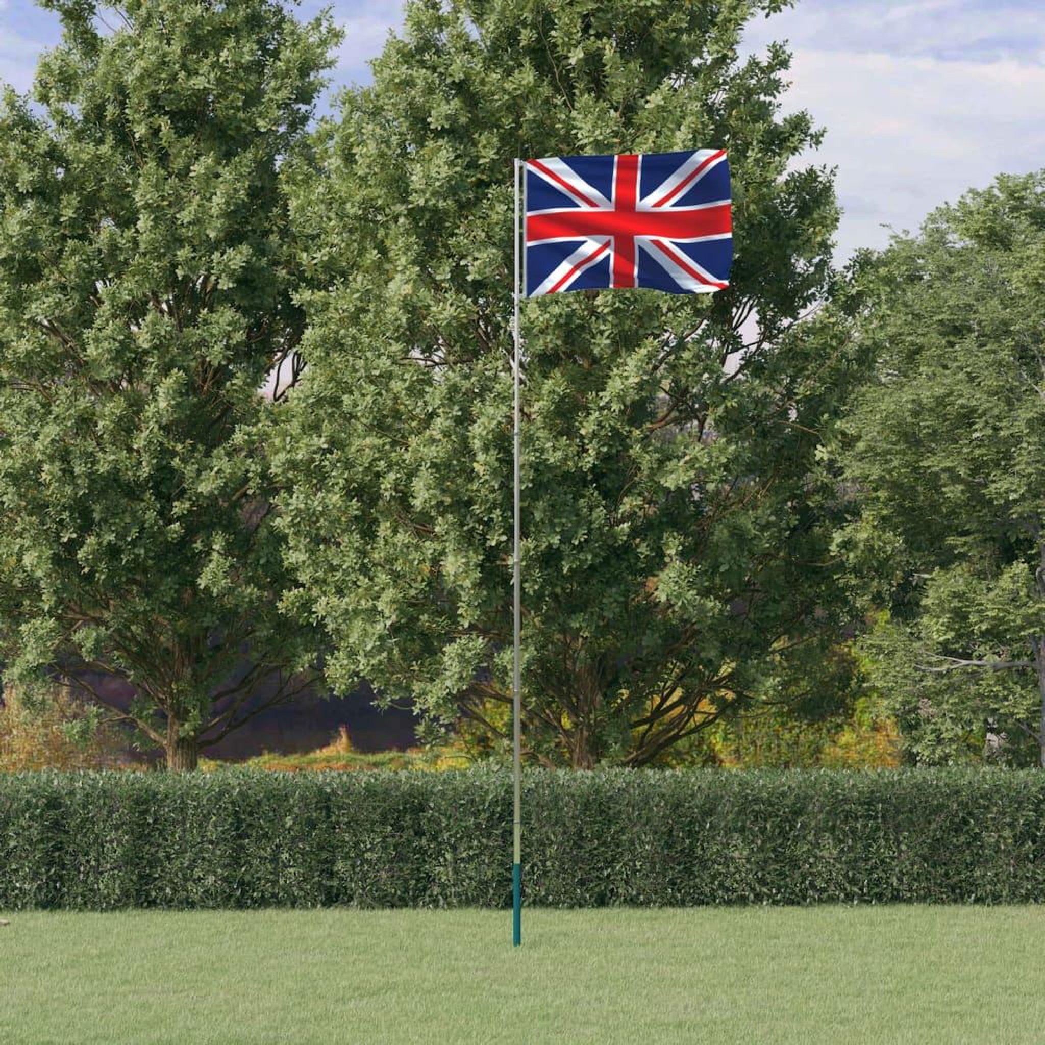 VIDAXL Drapeau du Royaume-Uni et mat 5,55 m Aluminium