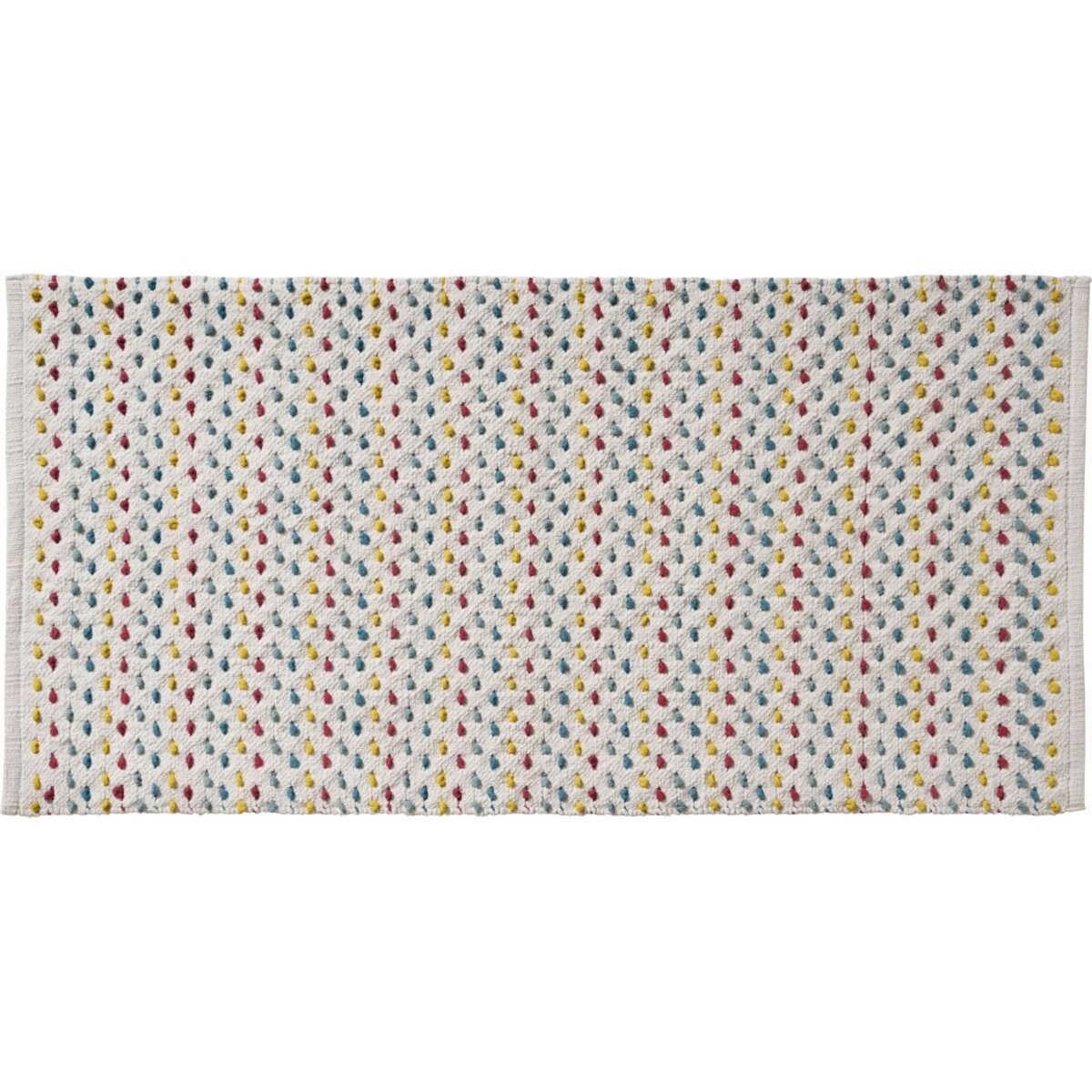 GUY LEVASSEUR Tapis en coton fantaisie multicouleur 60x120cm