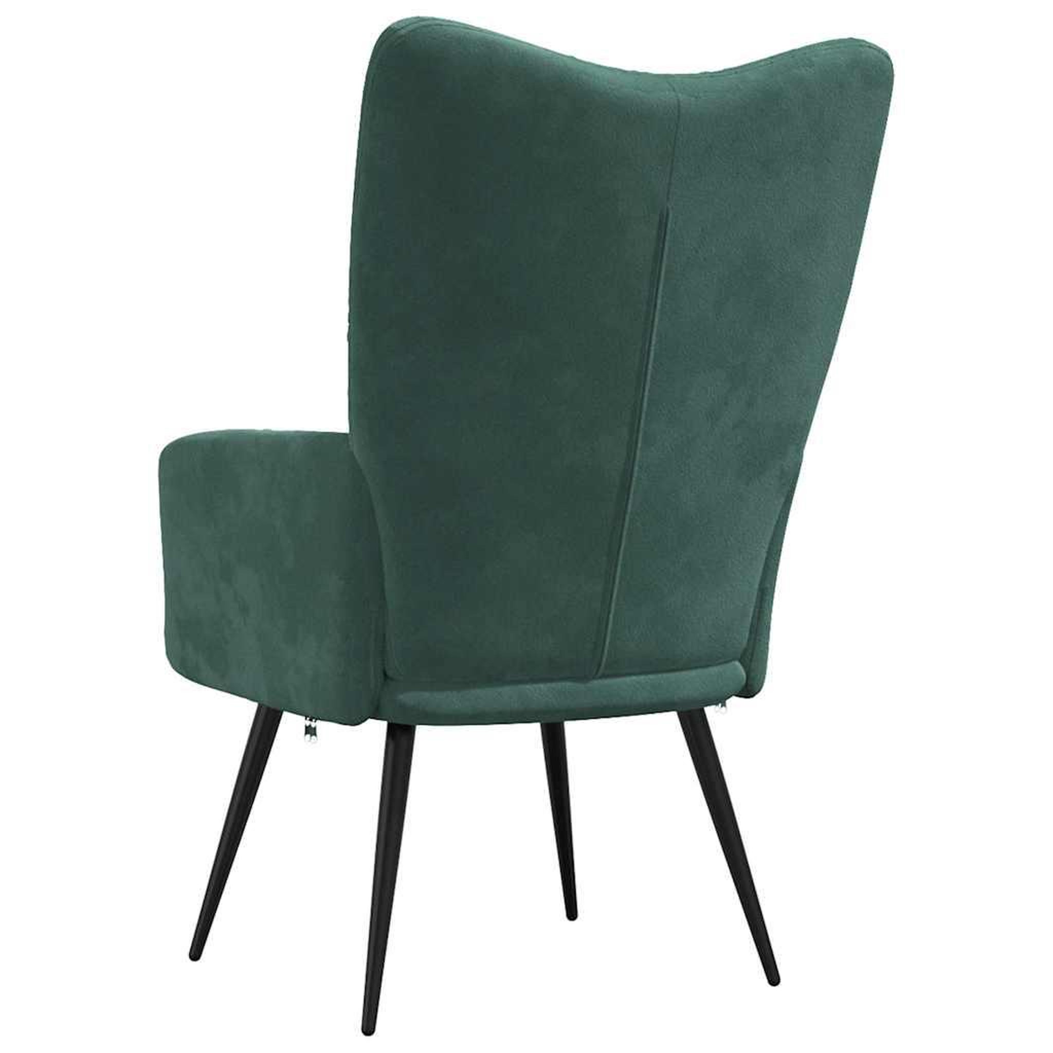 Voir la diapositive 5 : VIDAXL Chaise de relaxation Vert fonce Velours
