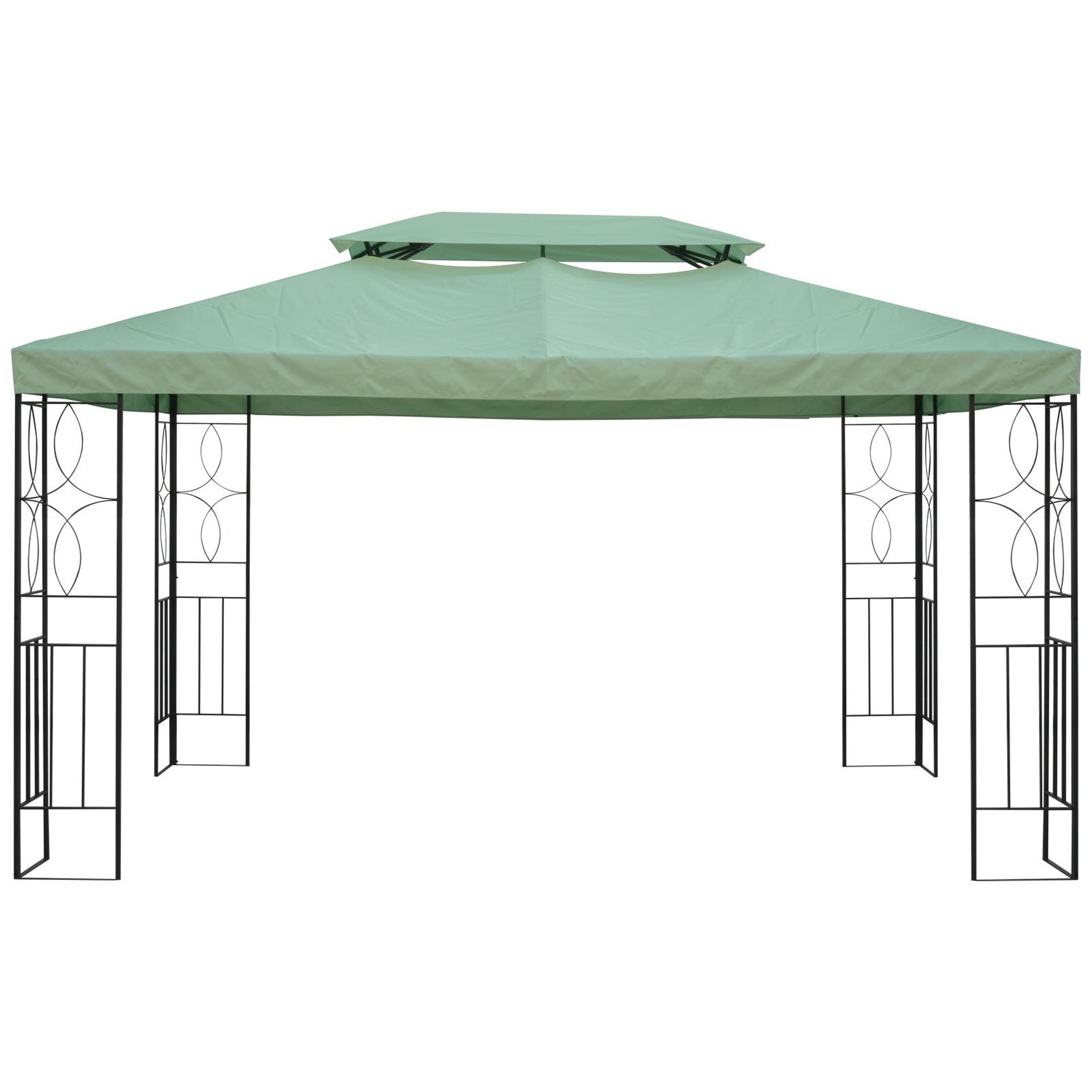 Voir la diapositive 4 : OUTSUNNY Toile de rechange pour pavillon tonnelle tente 3 x 4 m polyester haute densité 180 g/m² vert