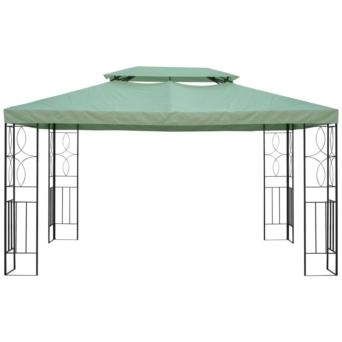 OUTSUNNY Toile de rechange pour pavillon tonnelle tente 3 x 4 m polyester haute densité 180 g/m² vert