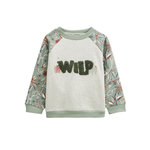 Petit Béguin Sweat-shirt enfant en molleton Abou. Coloris disponibles : Vert