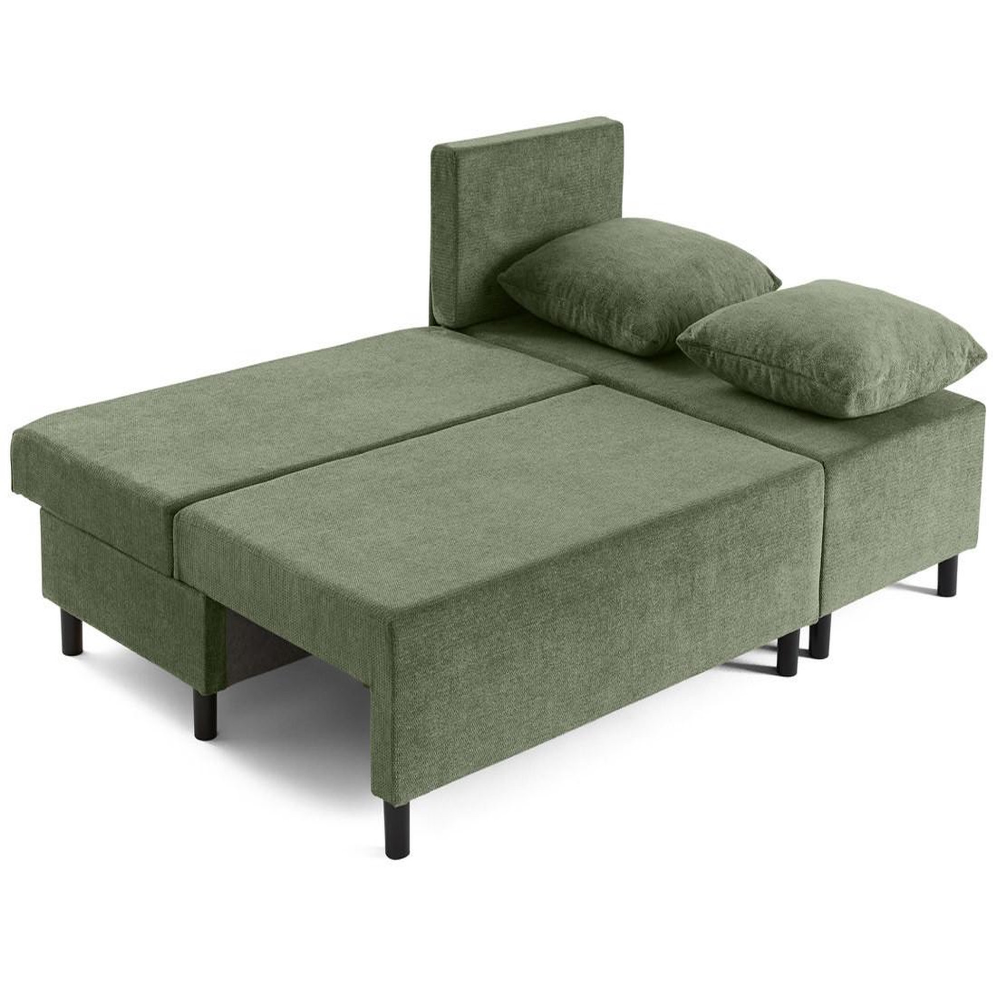 Voir la diapositive 3 : BEST MOBILIER Gloria - canapé d'angle réversible 4 places convertible avec coffre en tissu texturé