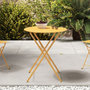 Voir la diapositive 2 : Rendez vous déco Table de jardin ronde et pliante en métal jaune beurre 2 personnes-Kayla