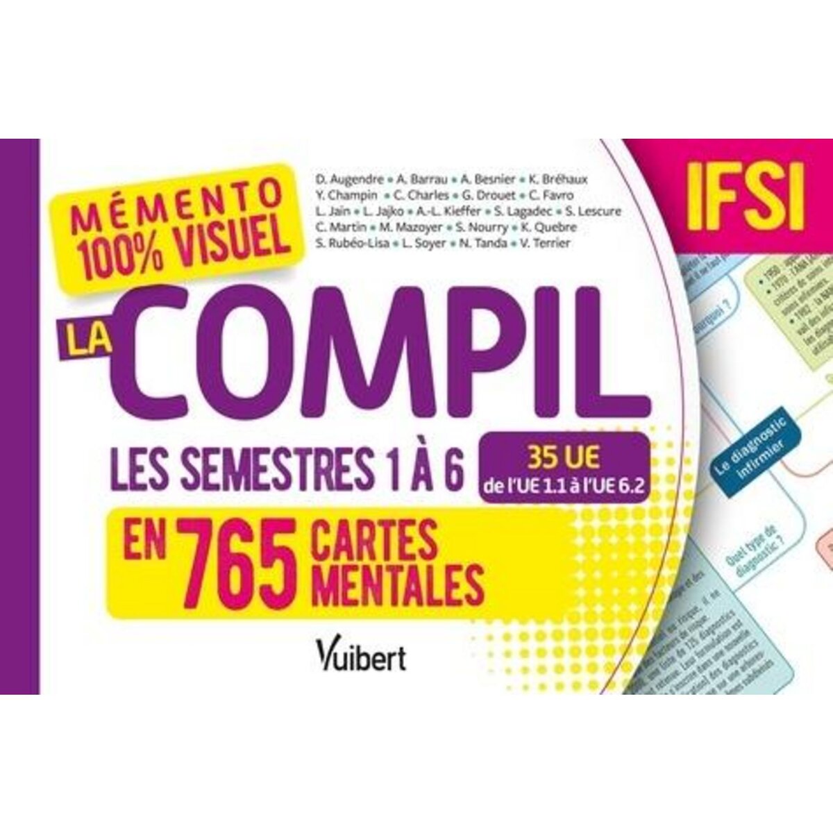 LA COMPIL IFSI LES SEMESTRES 1 A 6 EN 765 CARTES MENTALES. 35 UE DE L'UE 1.1 A L'UE 6.2, Augendre Danièle