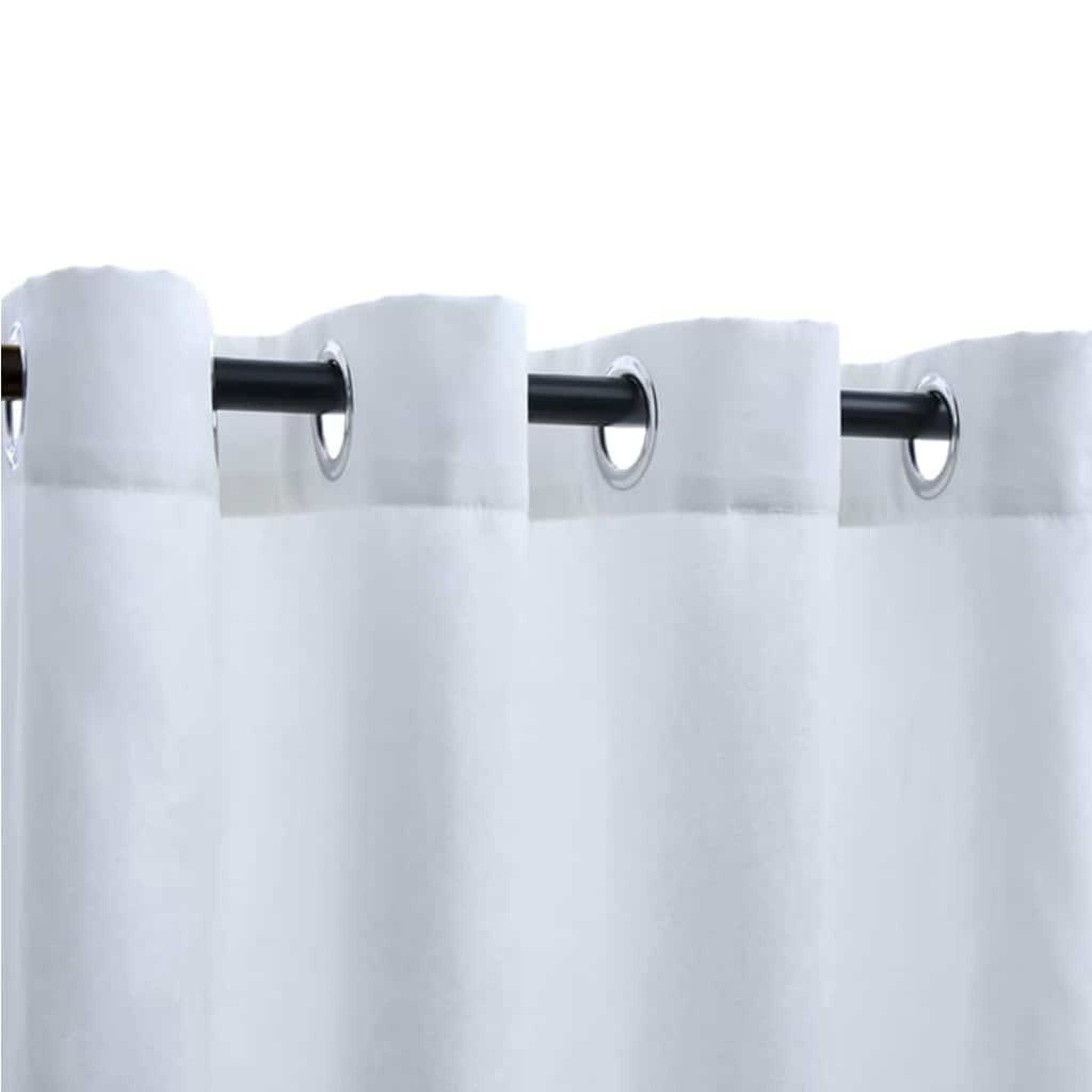 Voir la diapositive 3 : VIDAXL Rideau occultant et anneaux en metal 2pcs Blanc casse 140x225cm