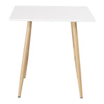 Paris Prix Table à Manger  Polar  75cm Blanc & Naturel