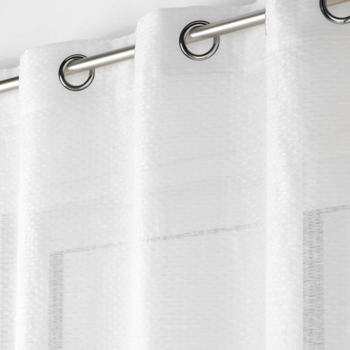 Paris Prix Rideau Voilage Jacquard  Ophelia  140x240cm Blanc