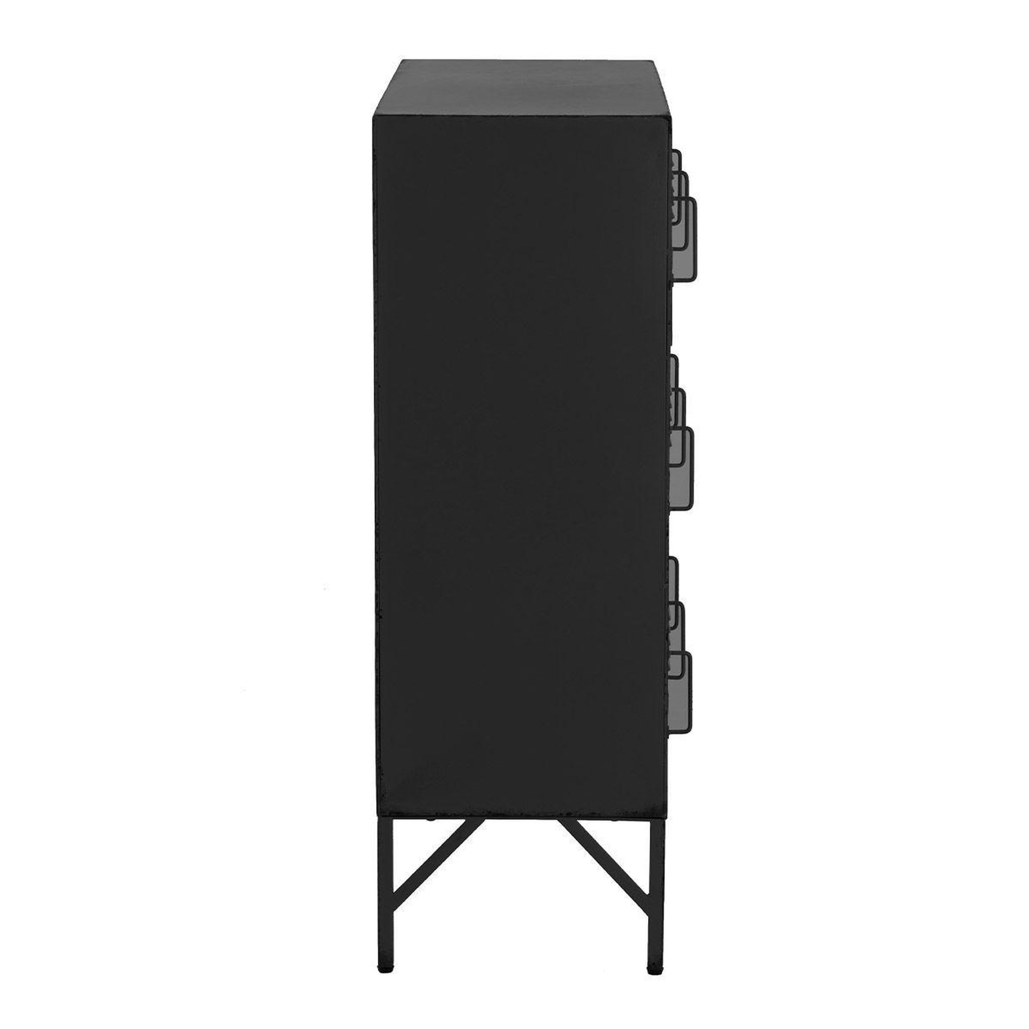 Voir la diapositive 4 : J-LINE Commode 9 portes en métal  popa  113cm noir