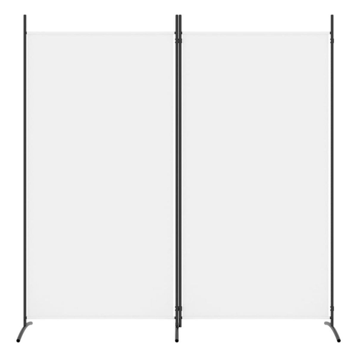 VIDAXL Cloison de separation 2 panneaux Blanc 175x180 cm Tissu