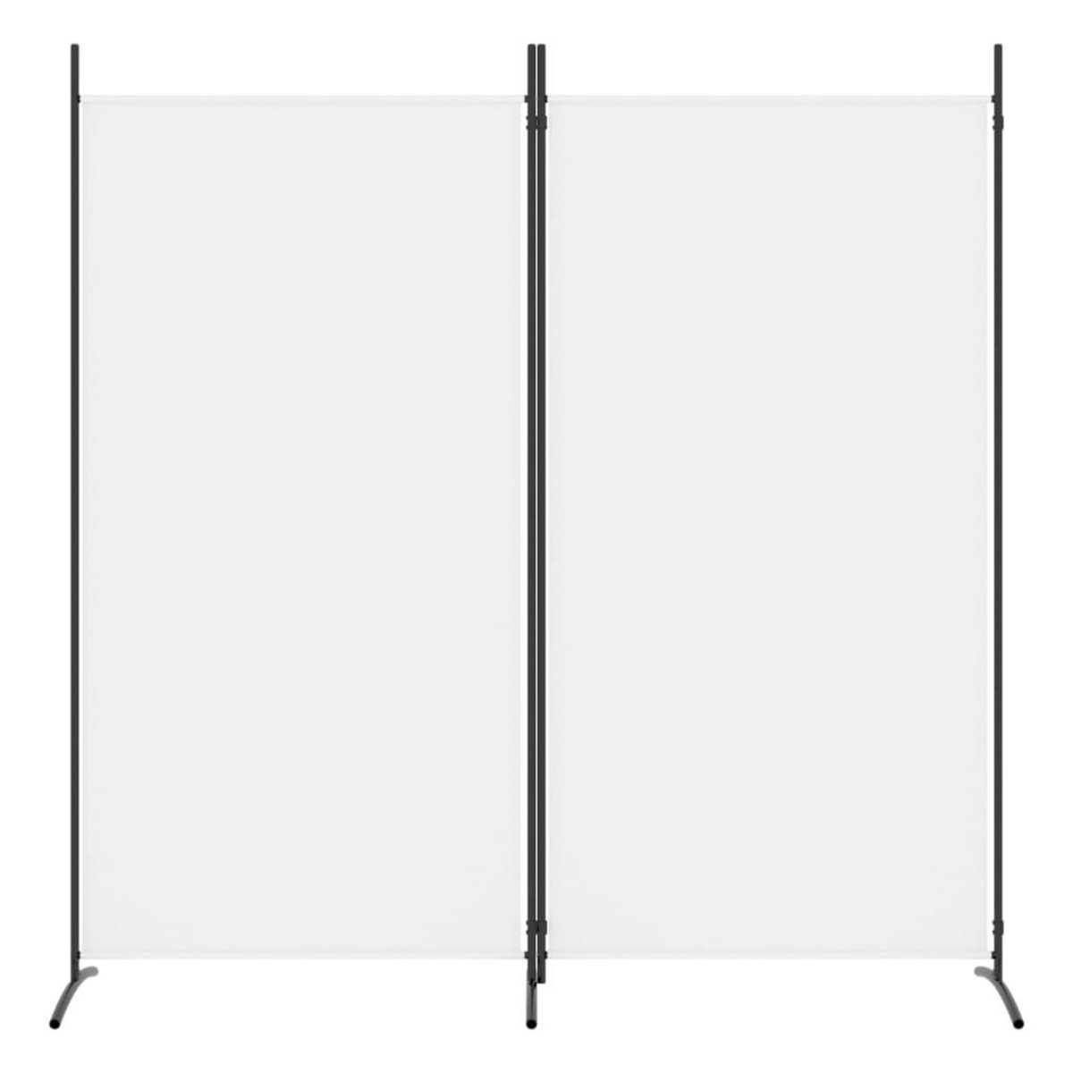 VIDAXL Cloison de separation 2 panneaux Blanc 175x180 cm Tissu