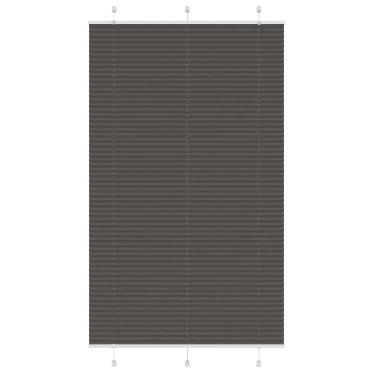 VIDAXL Store plisse noir 120x200 cm largeur du tissu 119,4cm polyester