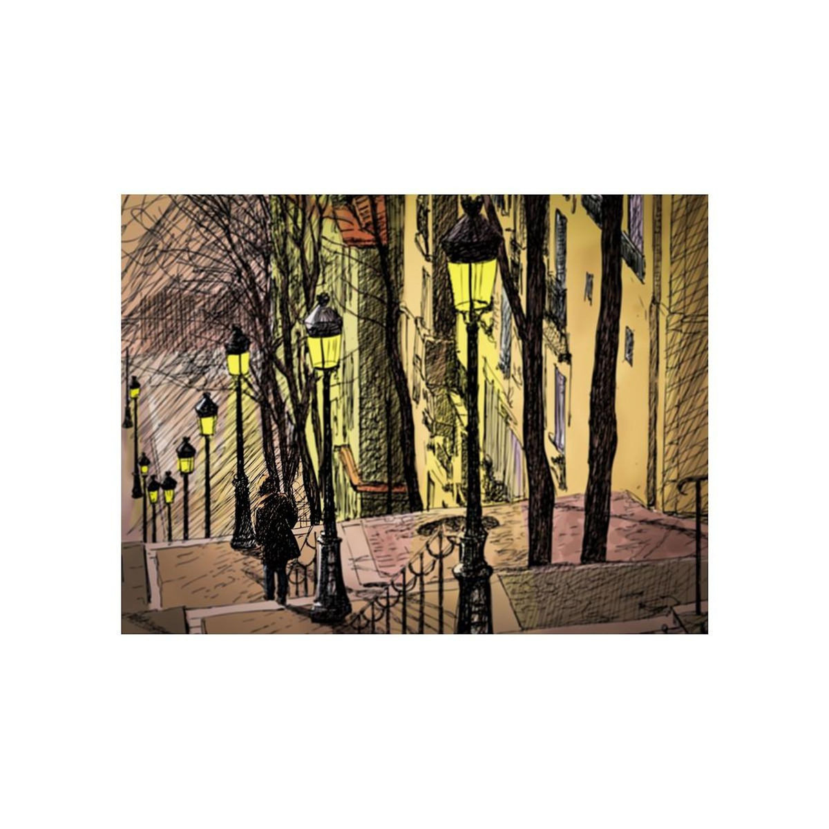 Paris Prix Papier Peint  Lonely Walk Through Montmartre