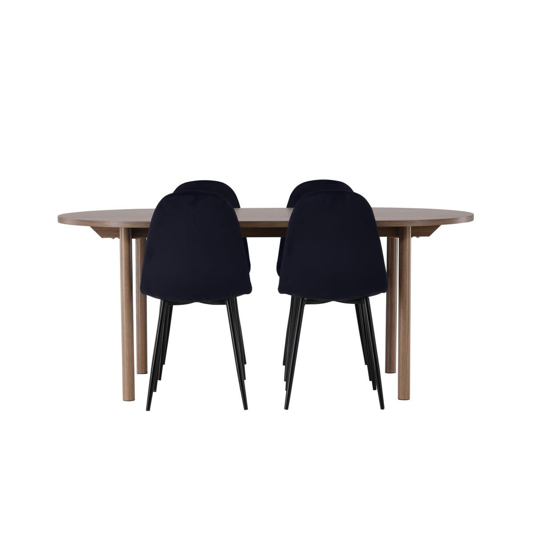 Voir la diapositive 2 : Paris Prix Ensemble table à manger & 4 chaises  andy & polar  180cm naturel & noir