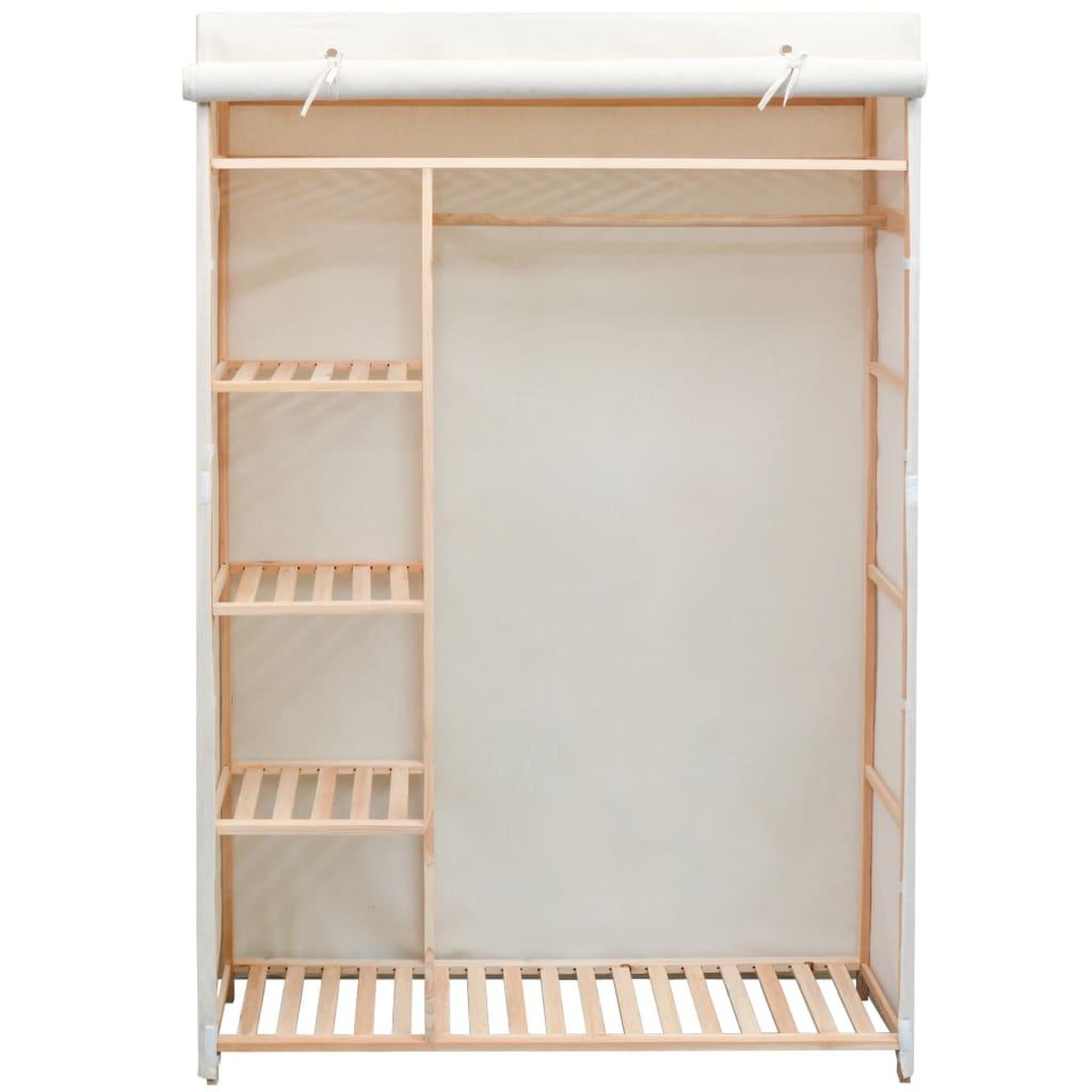Voir la diapositive 2 : VIDAXL Garde-robe en tissu et bois de pin 110x40x170 cm