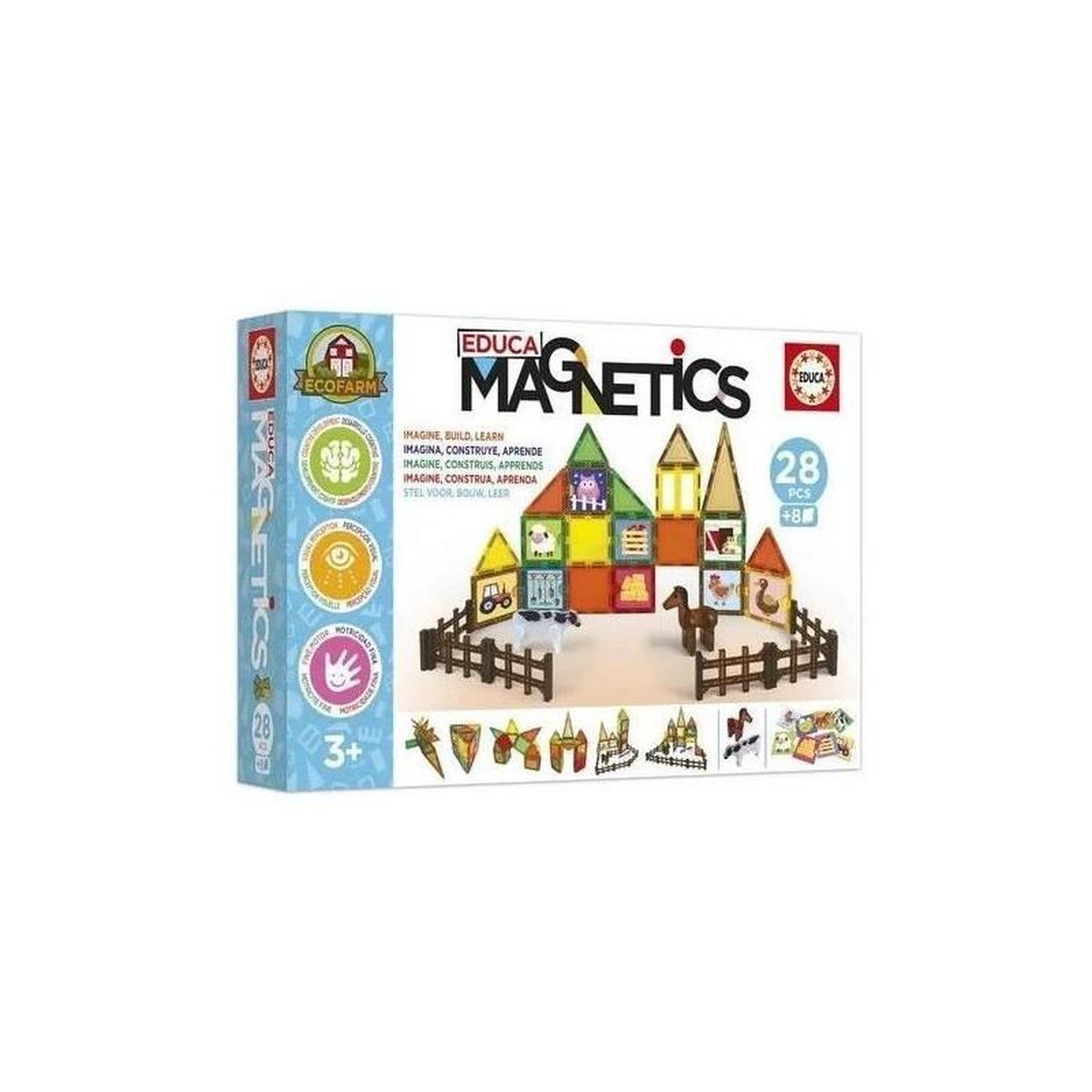 Voir la diapositive 4 : EDUCA Educa Magnetics Eco Farm 28Pcs