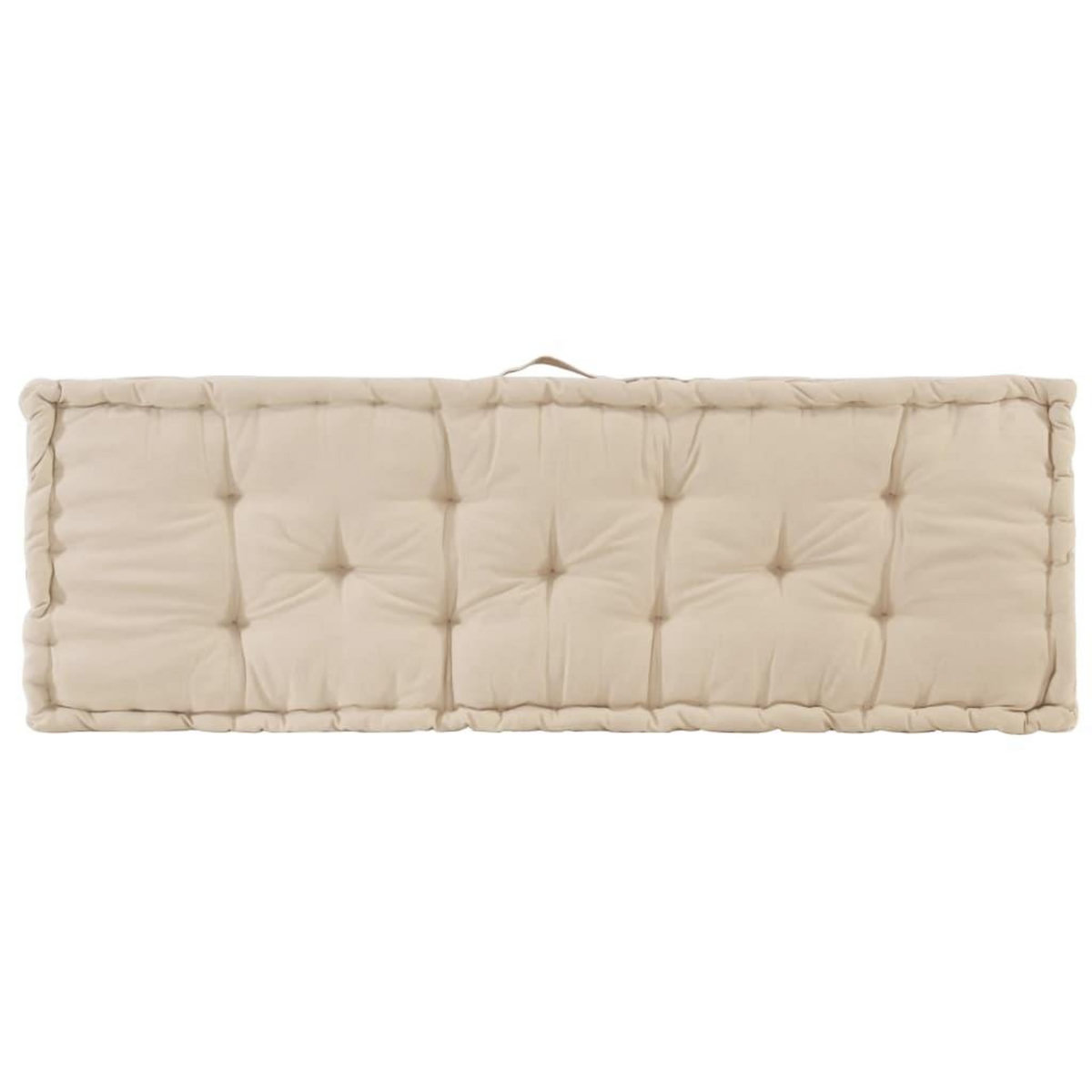 VIDAXL Coussin de plancher de palette Coton 120x40x7 cm Beige