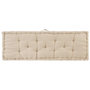 Voir la diapositive 4 : VIDAXL Coussin de plancher de palette Coton 120x40x7 cm Beige