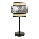 OSTARIA Lampe abat-jour papier rotin 3 niveaux ombrage