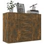 Voir la diapositive 3 : VIDAXL Buffet Chene fume 88x30x65 cm Bois d'ingenierie