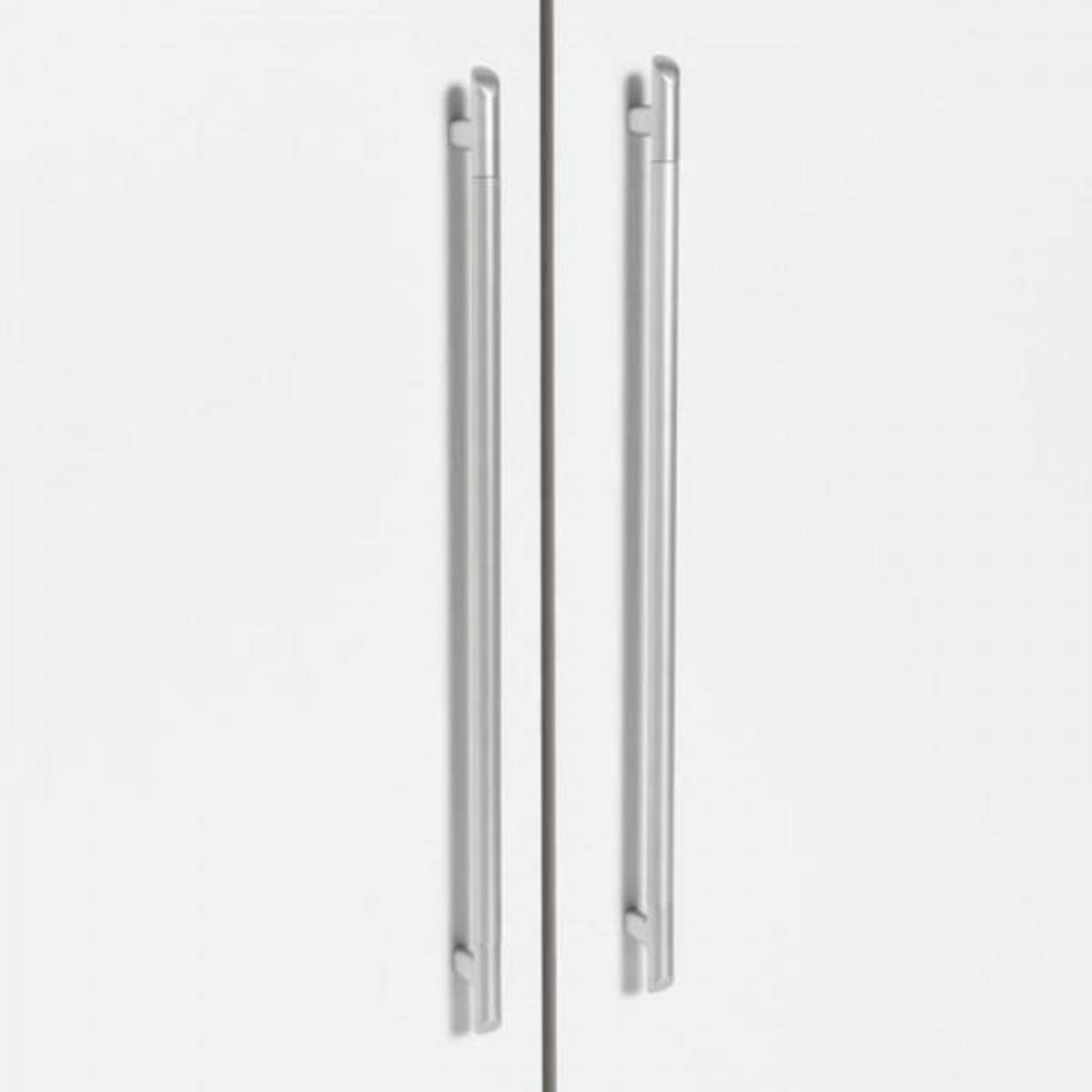 MARKET24 Armoire 4 portes battantes + 6 tiroirs - Chene et blanc - L 206 x P 60 x H 200 cm - JUPITER