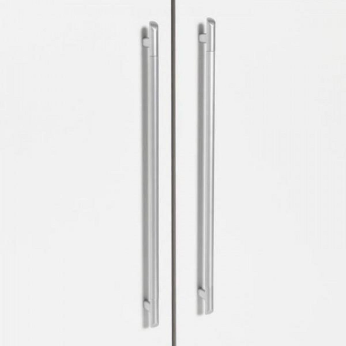 MARKET24 Armoire 4 portes battantes + 6 tiroirs - Chene et blanc - L 206 x P 60 x H 200 cm - JUPITER