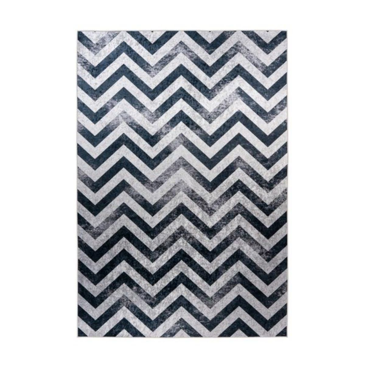 Paris Prix Tapis Imprimé à Poils Courts  Sally  Noir & Gris