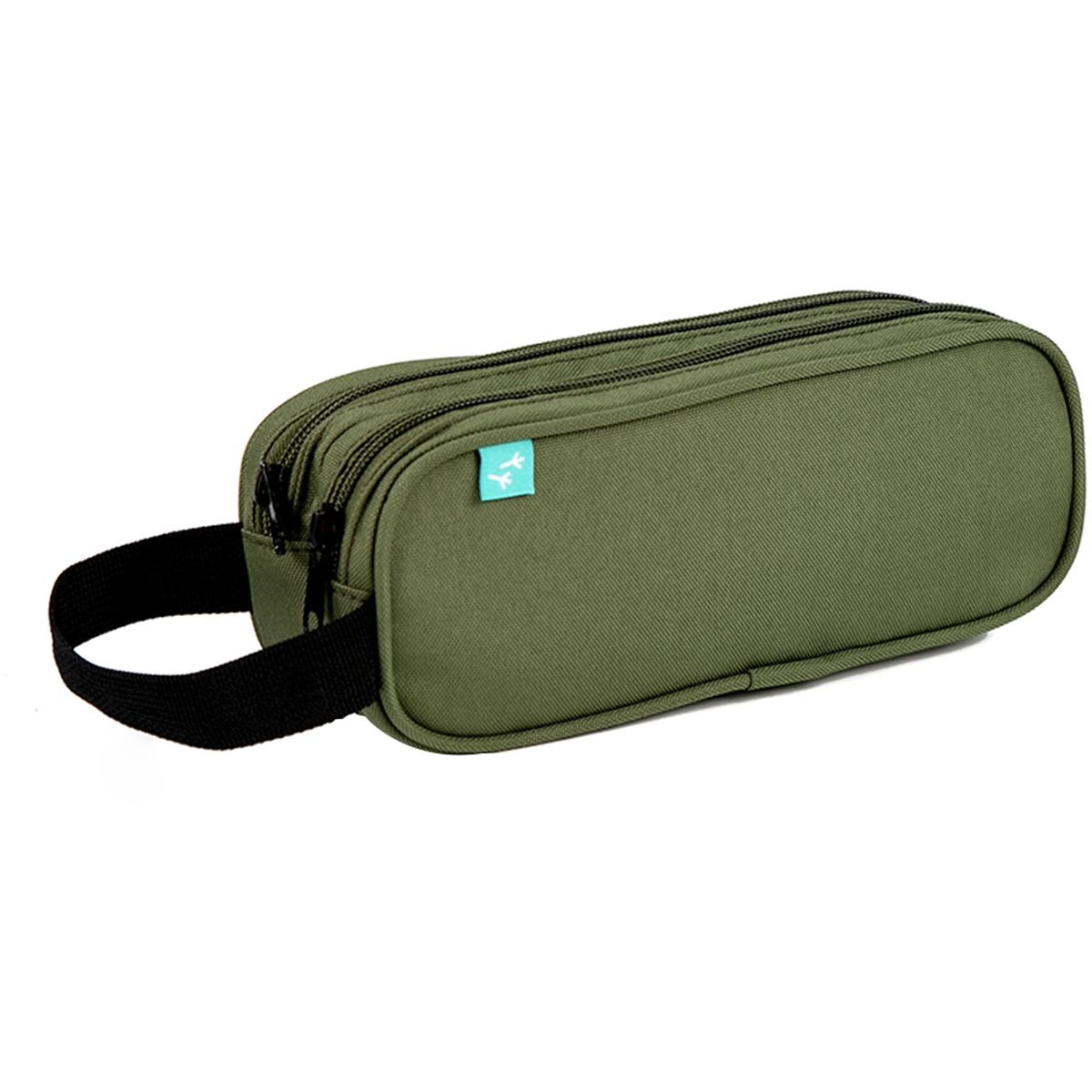 AUCHAN Trousse 2 compartiments rectangle verte