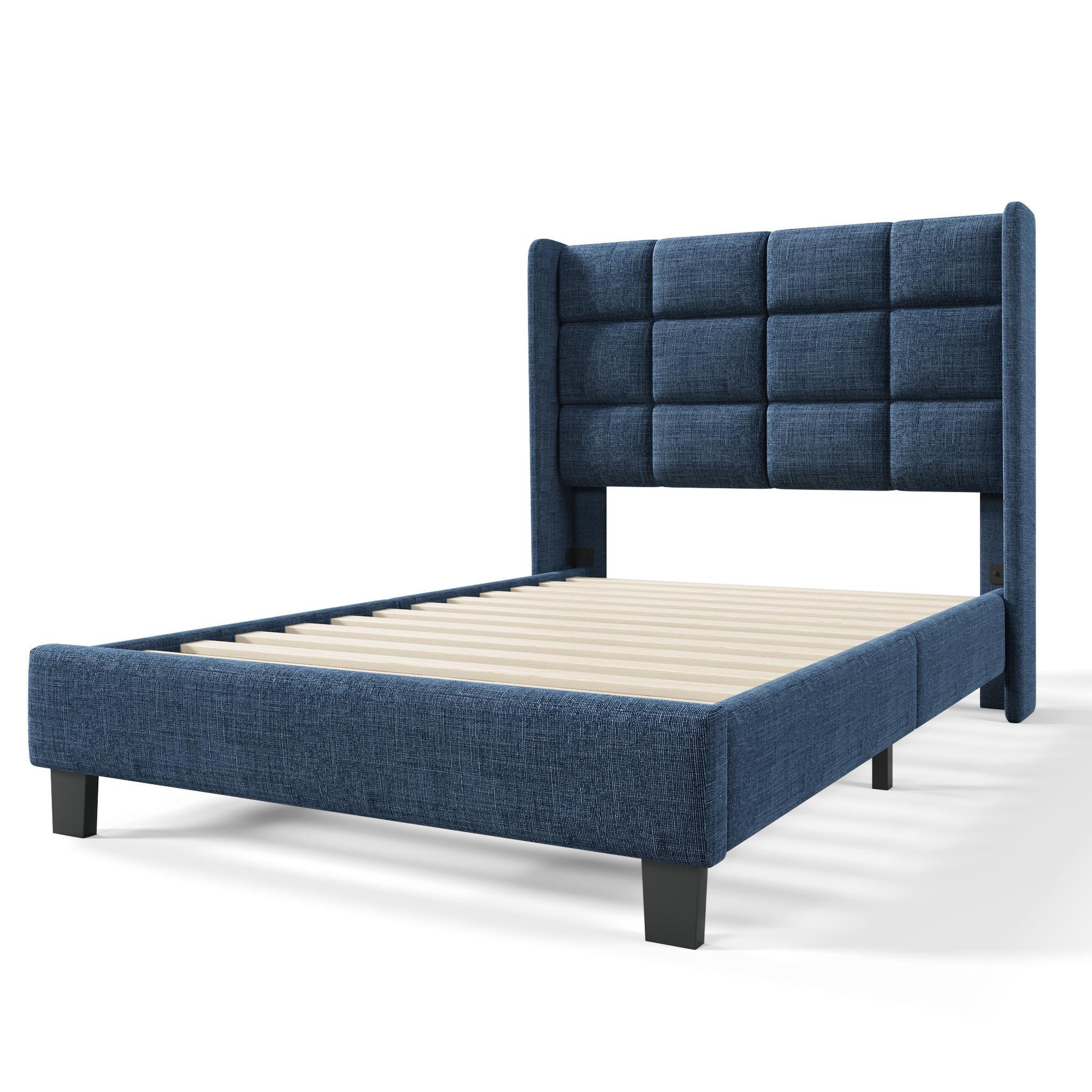 Voir la diapositive 6 : MERAX Lit simple avec sommier Lin