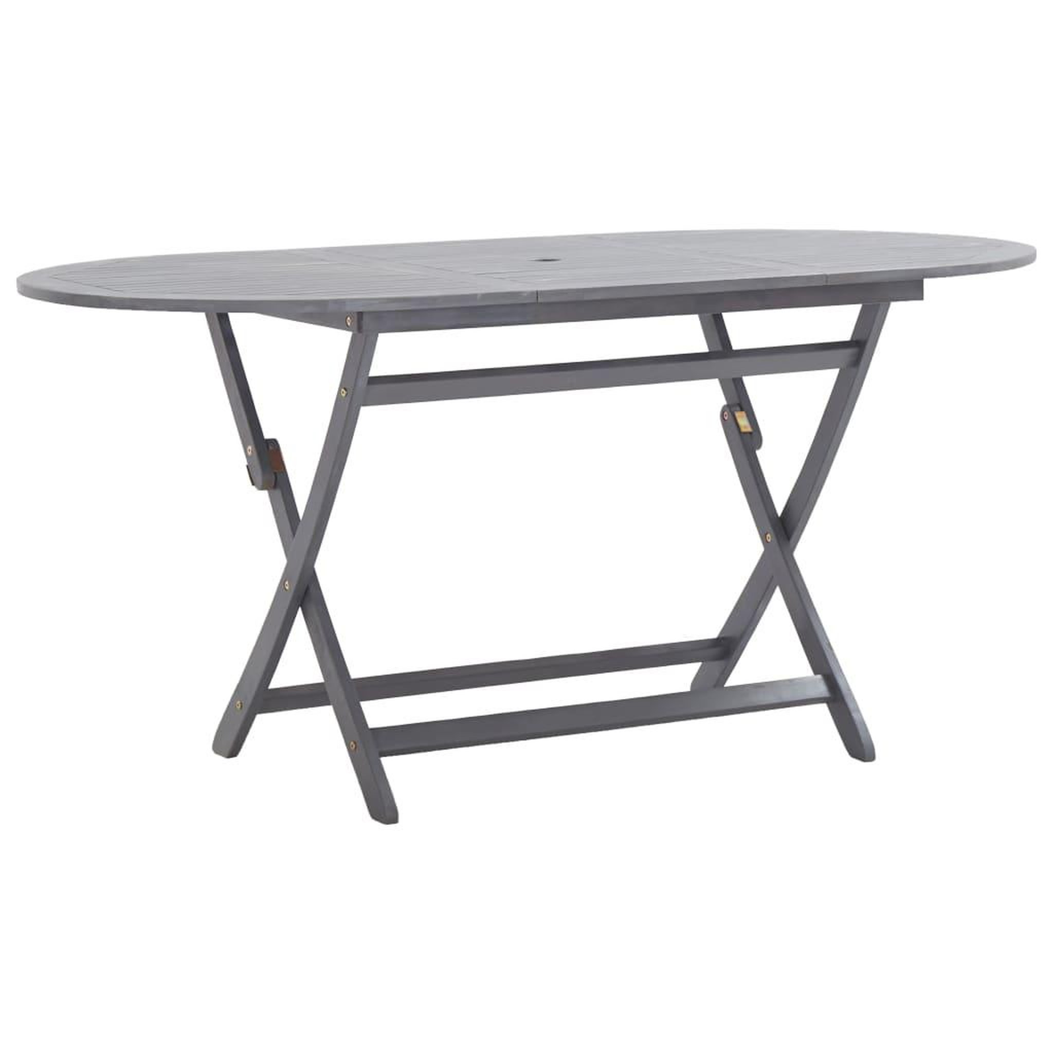 Voir la diapositive 2 : VIDAXL Ensemble a manger de jardin 9 pcs Bois d'acacia massif Gris