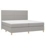 Voir la diapositive 3 : VIDAXL Sommier a lattes de lit avec matelas Gris clair 200x200cm Tissu
