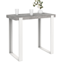 Voir la diapositive 1 : ID MARKET Table haute de bar PHOENIX effet béton et blanc 113 cm