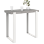 Voir la diapositive 1 : ID MARKET Table haute de bar PHOENIX effet béton et blanc 113 cm